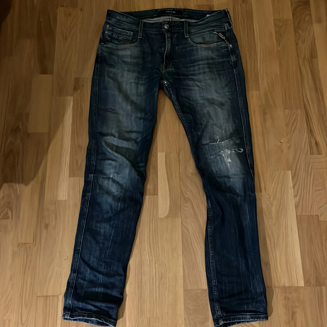 Blå Anbass Replay jeans med slitningar - 1