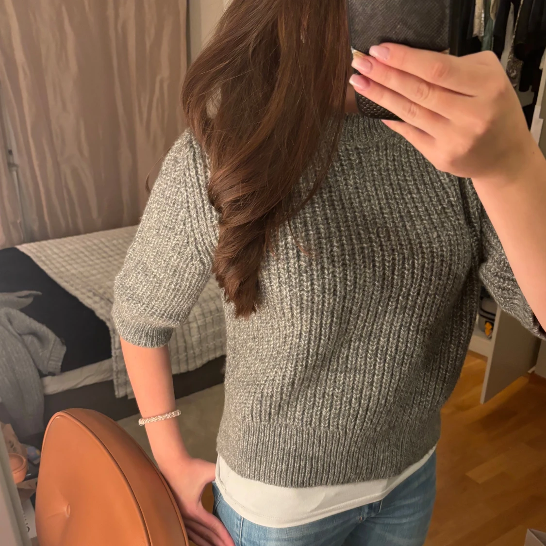 Grå stickad tröja från H&M - 90