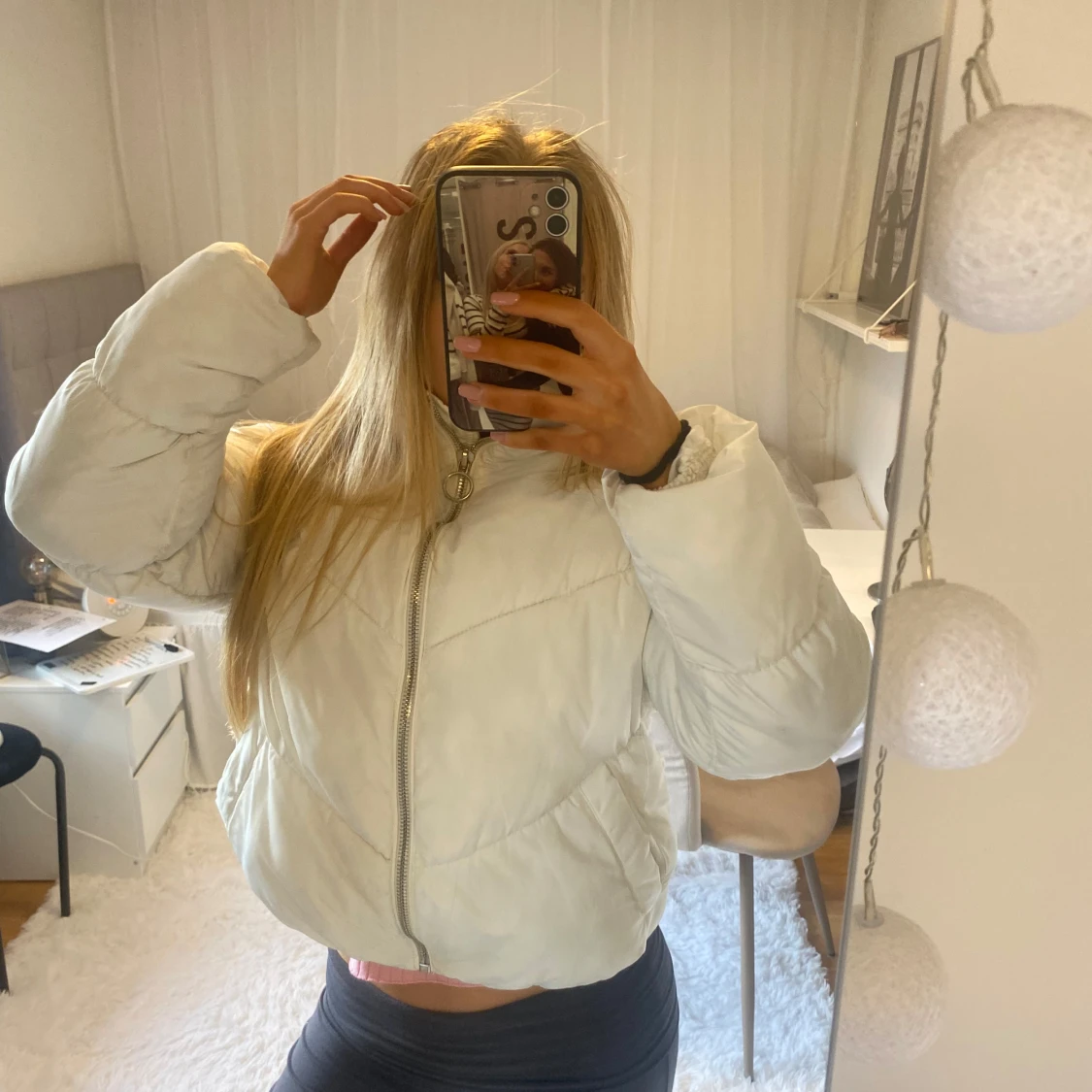 Vit pufferjacka - 92