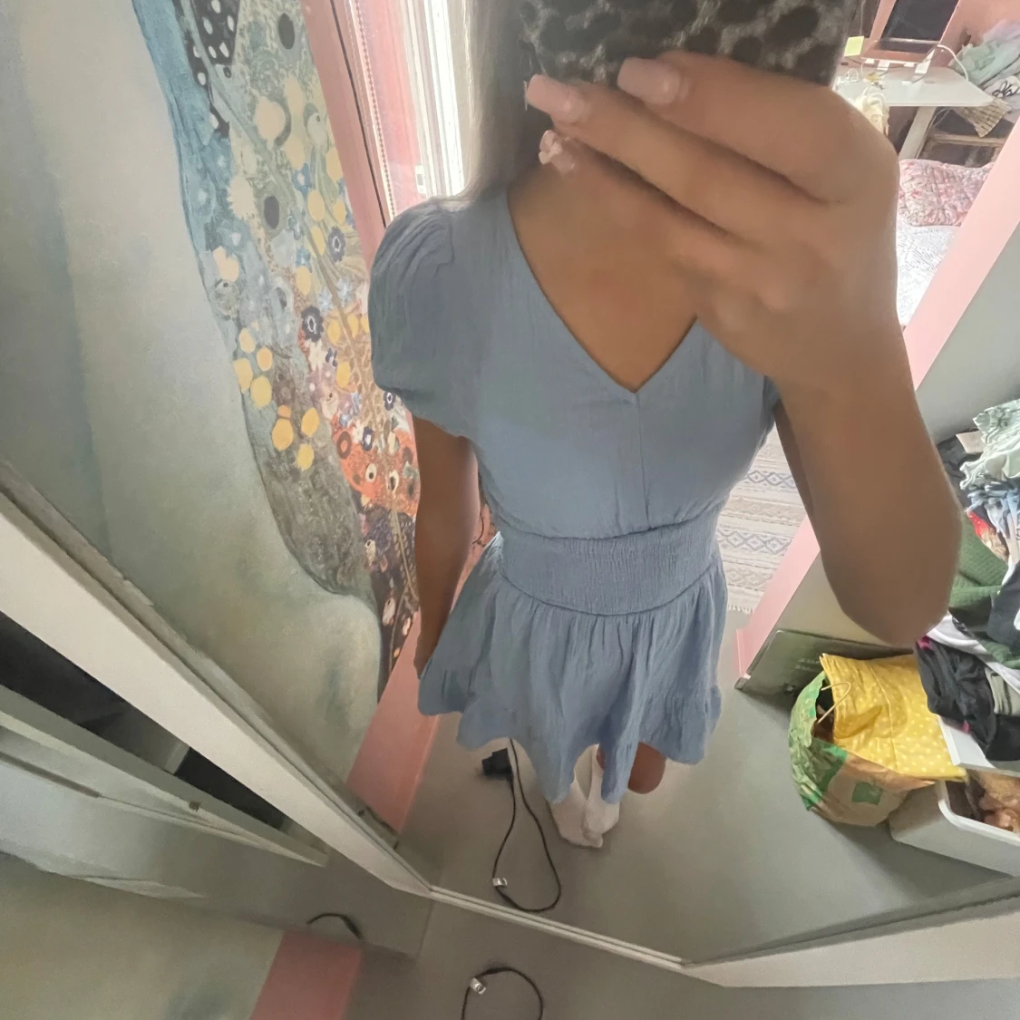 blå klänning 💕 - 90