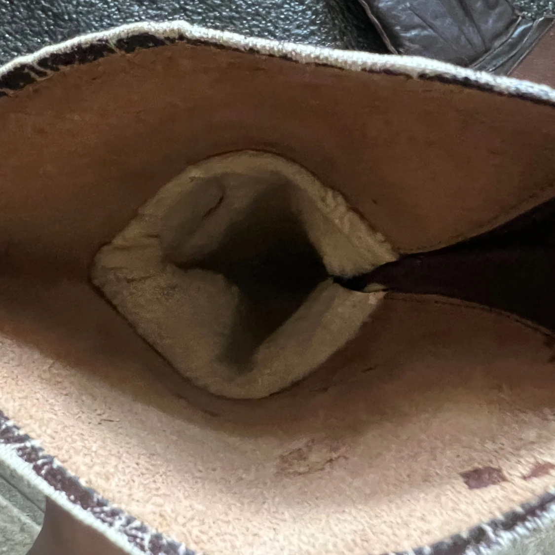 Bruna vintage skinnhandskar med foder - 91