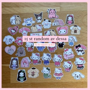 15 st random stickers 🩷 - Spara 35 kronor genom att köpa 15 random klistermärken till samma pris som 10 st!! 🩷  köp via köp nu eller privat med frimärke (frakt 18 kr) ⭐️🩷 
