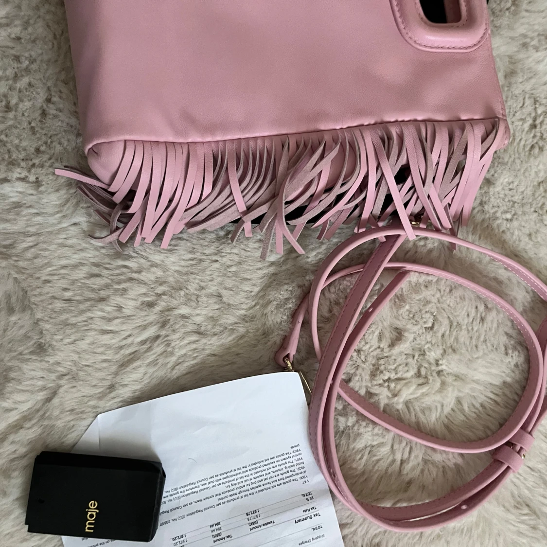 Rosa väska med fransar från Maje - 3
