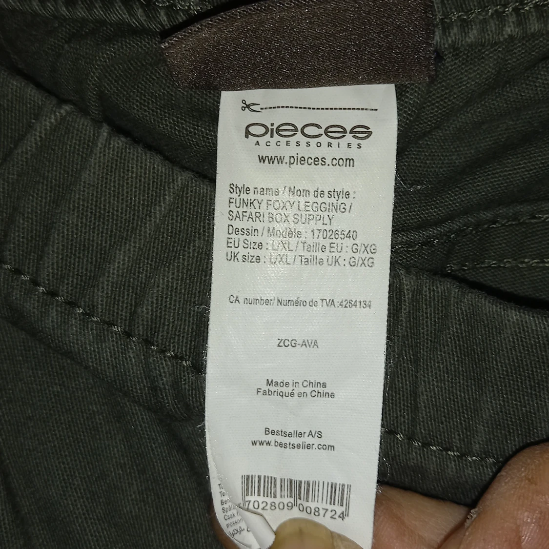 Mörkgröna leggings från Pieces - 91