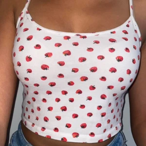 Rare discontinued Brandy Melville strawberry top 🤍 - The top has been discontinued and cannot be repurchased in store. Worn a few times but in good condition. 💓