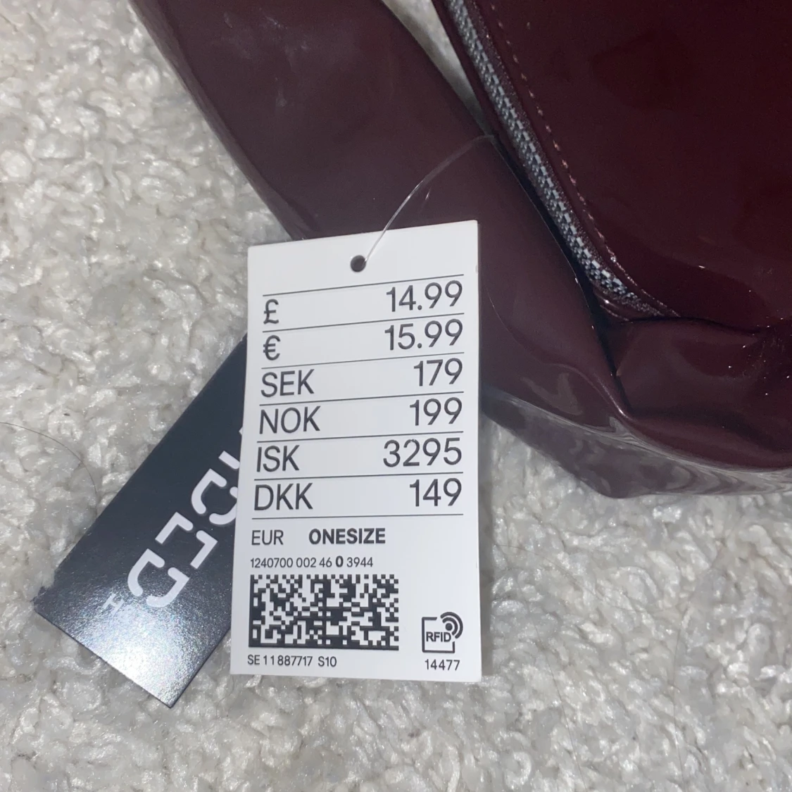 Vinröd höstig handväska - 93