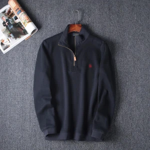 Knitted Half-Chest Zipper Pullover Sweater Polo Ralph Lauren (marine blå) - Finns tillgänglig i 4 storlekar S,M,L,XL Nyskick med prislapp på