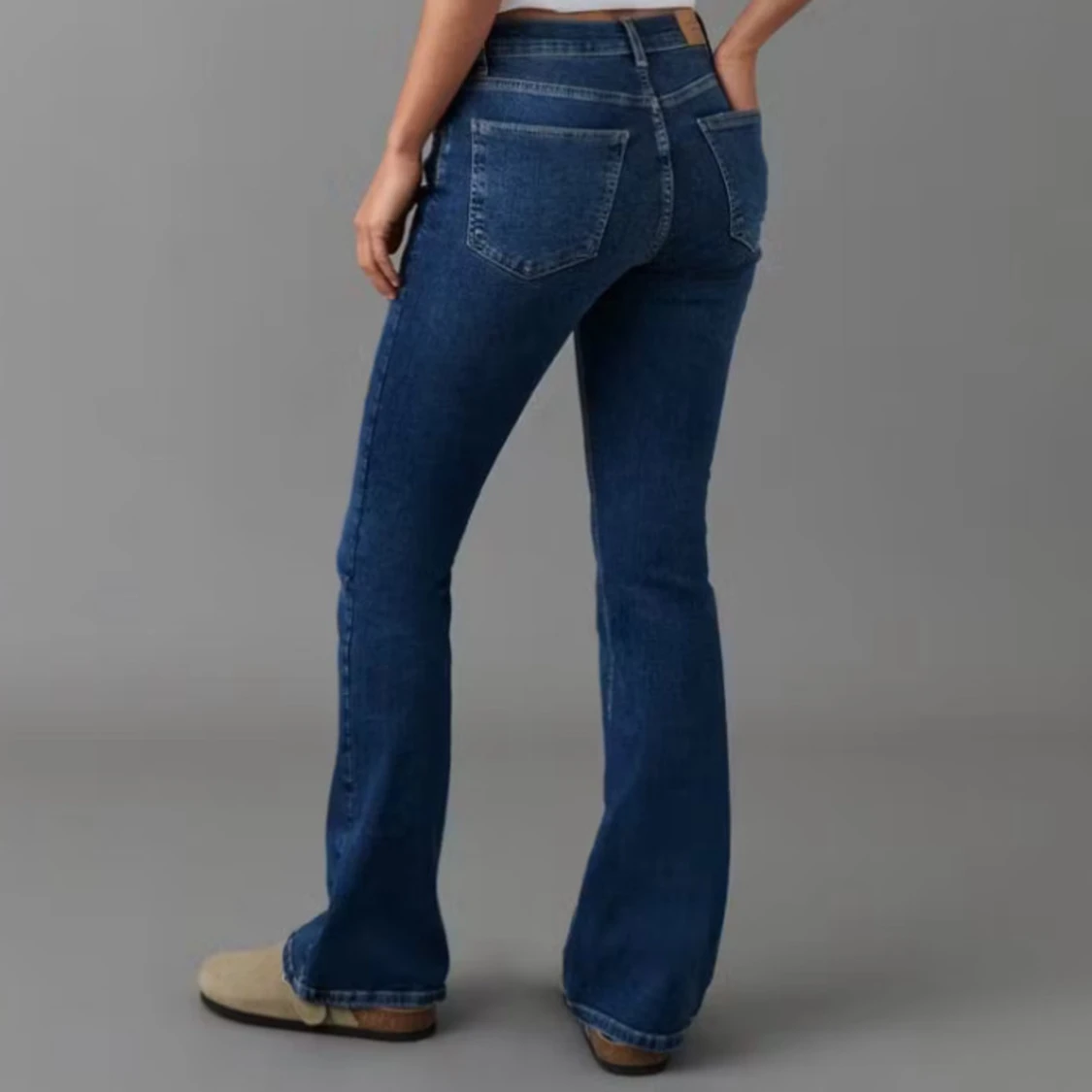 Blå bootcut jeans - 1