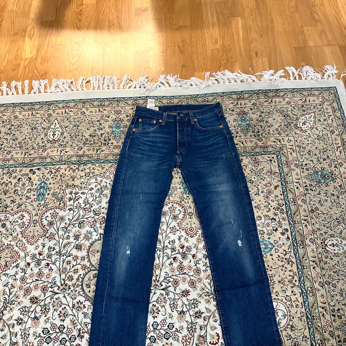 Levis 501 jeans i blå denim