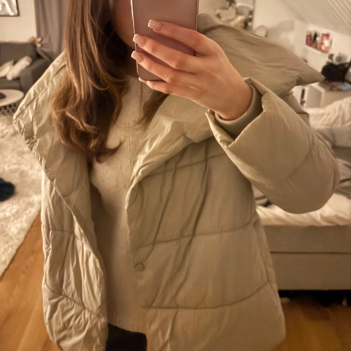 Beige pufferjacka - 1
