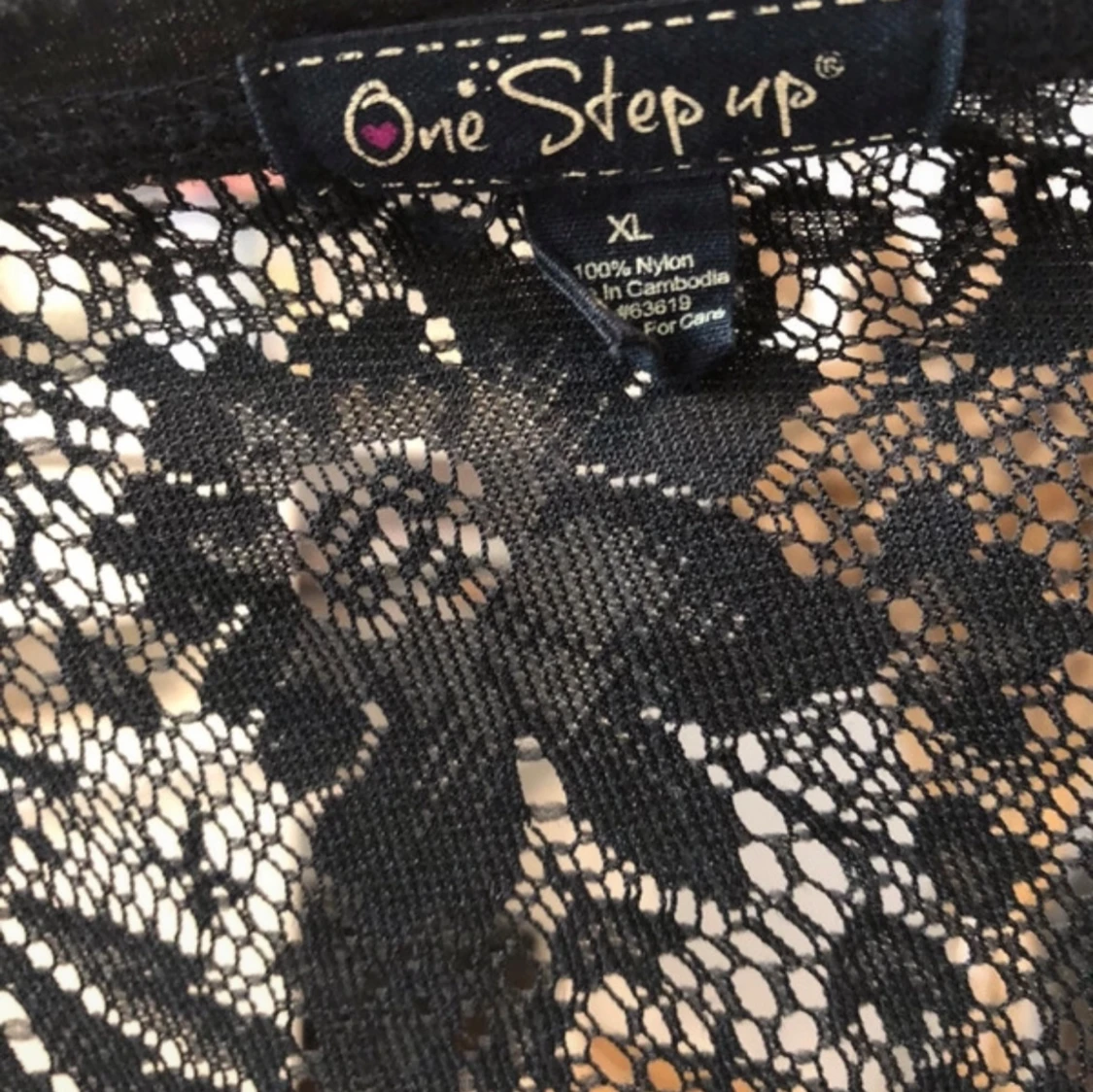 Svart spetsblus från One Step Up - 1