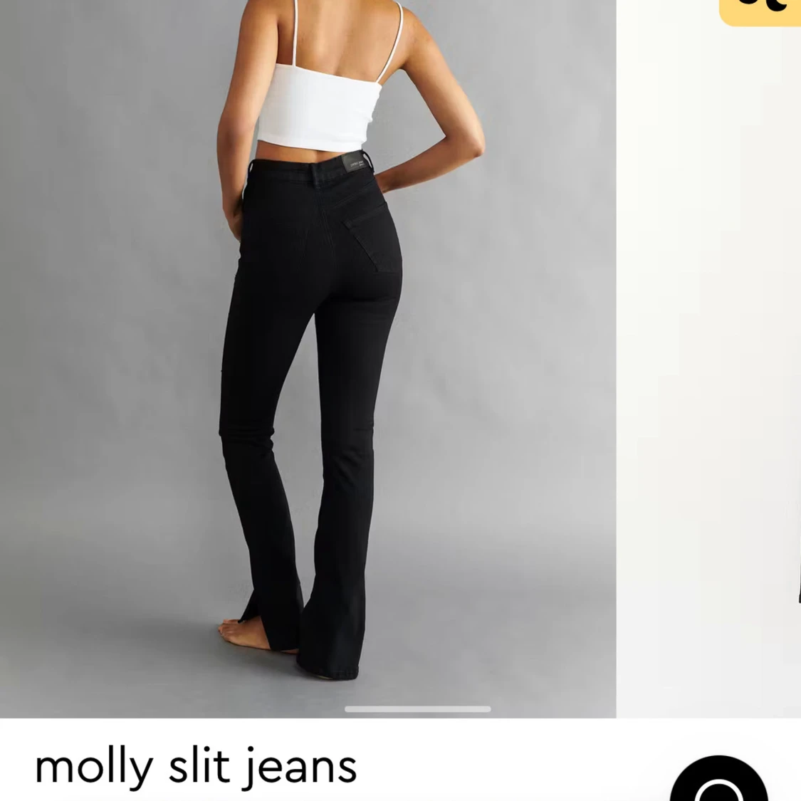 Svarta Molly slit jeans - 91