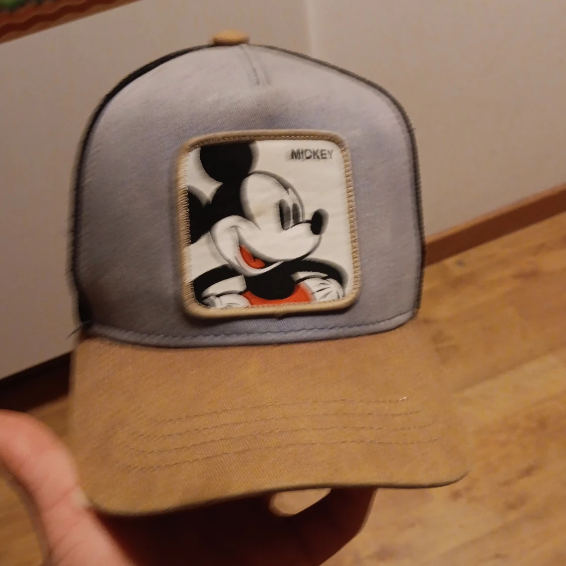 Grå och brun keps med Musse Pigg från Disney