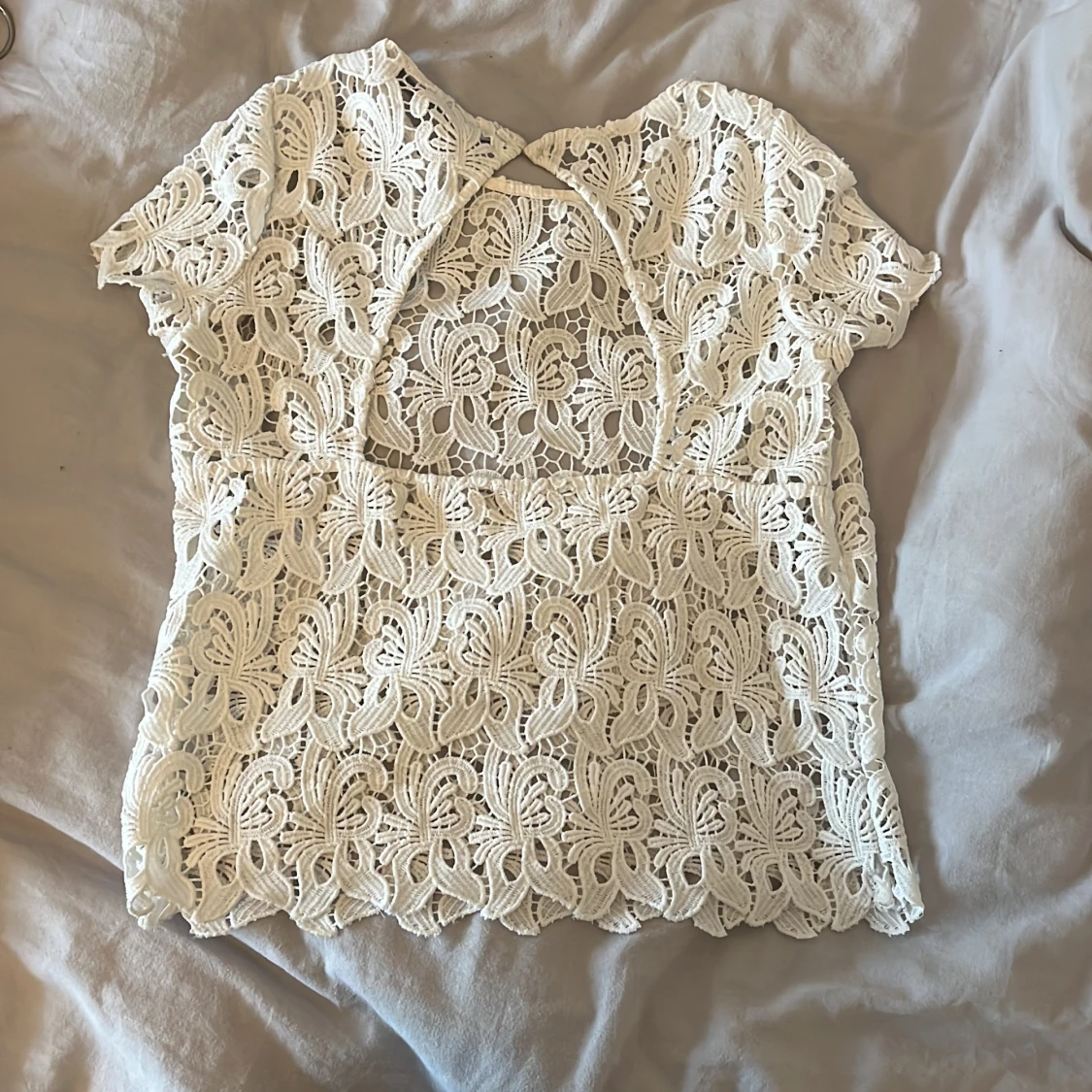 Vit spets tröja - 90