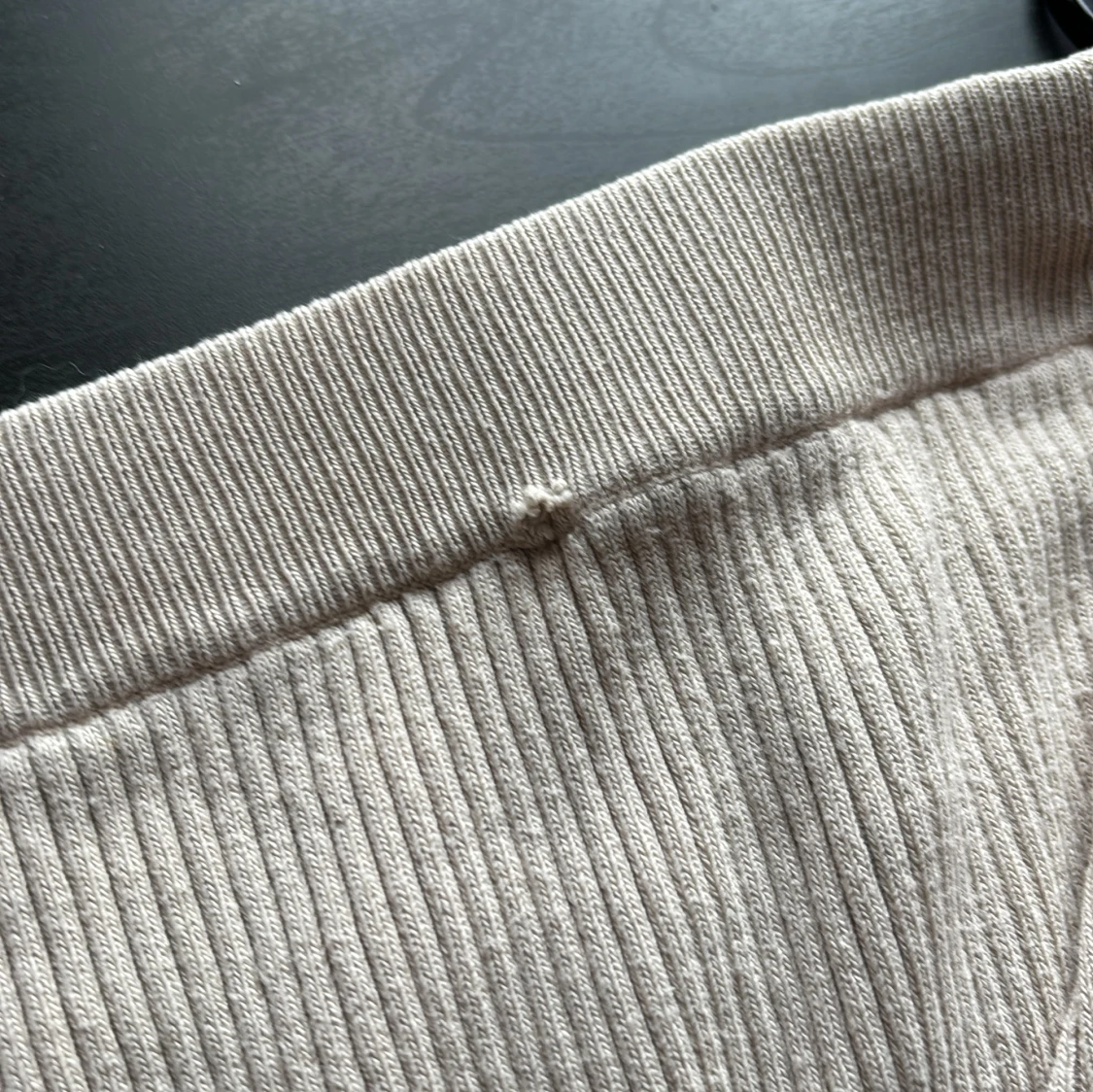 Vit ribbad långkjol - 92