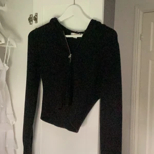 Svart hoodie från Gina Tricot - Säljer en svart hoodie från Gina Tricot. Den har en dragkedja framtill och är perfekt för en casual look. Tröjan är i bra skick och passar till de flesta outfits. Perfekt för höst och vinter! Storlek 170 men är väldigt liten så passar xxs/xs