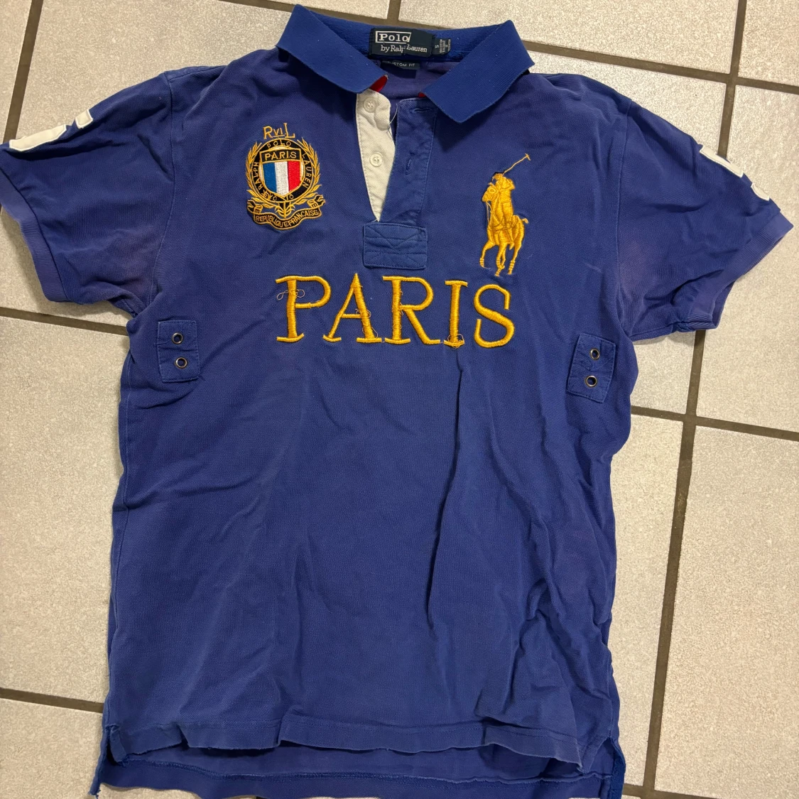 Blå pikétröja från Ralph Lauren