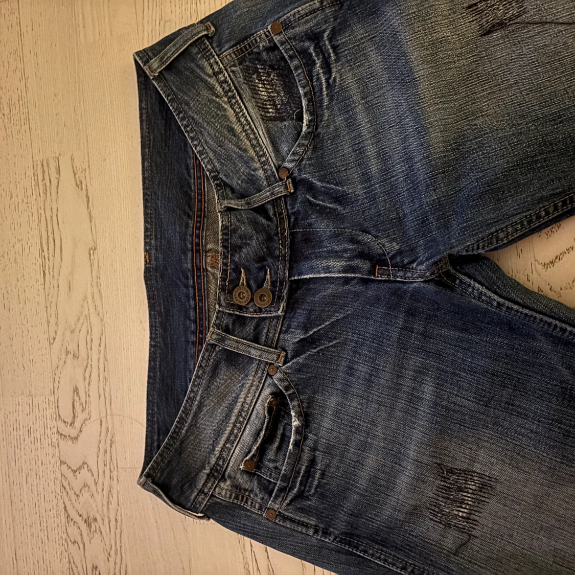 Blå bootcut jeans - 91