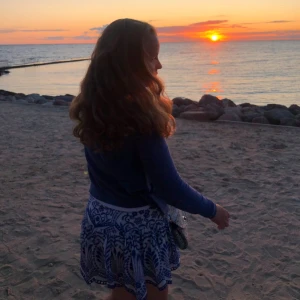 Vit och blå kjol med mönster - Jättesnygg blå vit kjol från Zara😍Använd men inget som syns!❤️