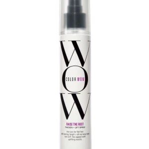 Color Wow Raise the Root Thicken + Lift Spray - En volymspray från Color Wow som ger håret ett lyft och fyllighet. Perfekt för att skapa volym vid rötterna utan att håret känns stelt. Passar alla hårtyper och ger ett naturligt resultat. Viral på tiktok, passe för blowouts. Helt oöppnad. Originalpris 350kr