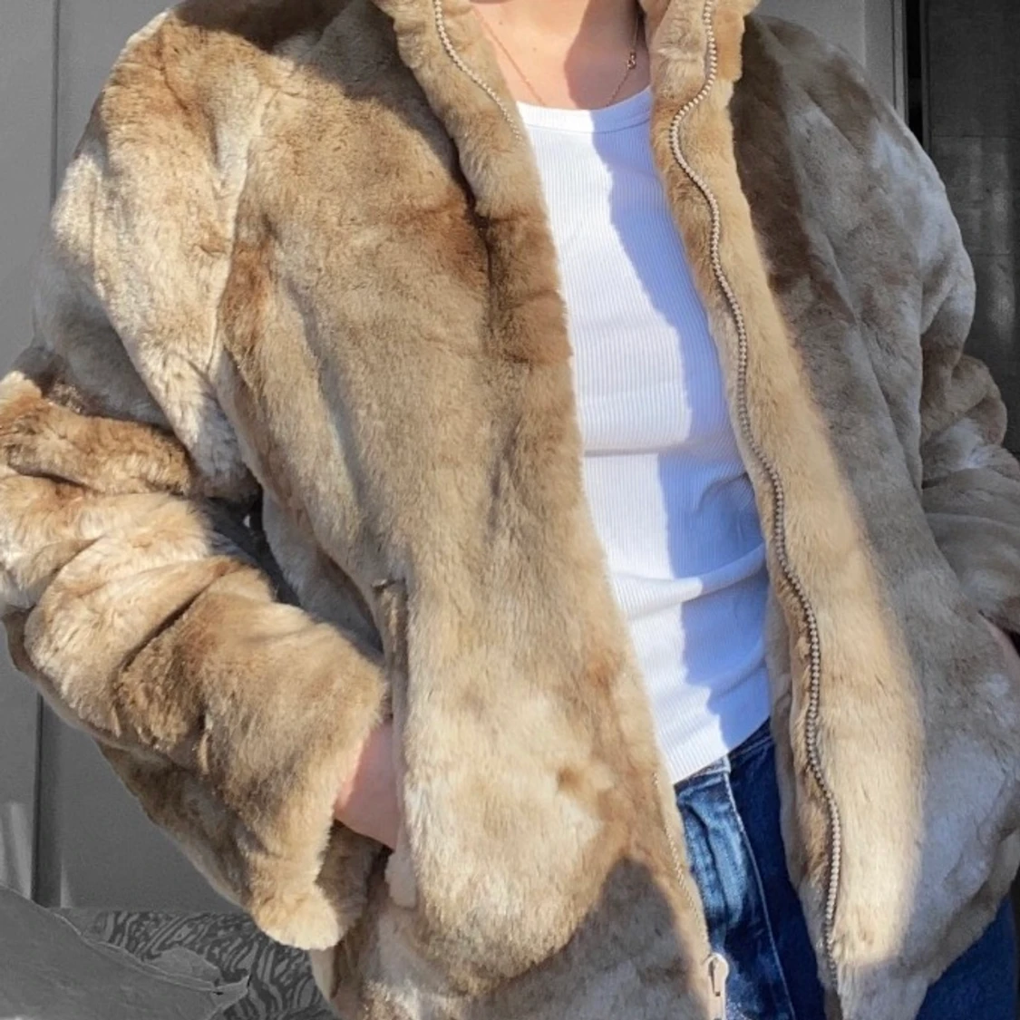 Fejkpälsjacka - 90