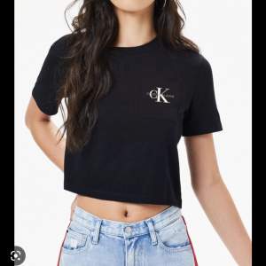 Kort Calvin Klein t-shirt som är sparsamt använd! Köpt för ca 400kr 🥰 inga fel! 