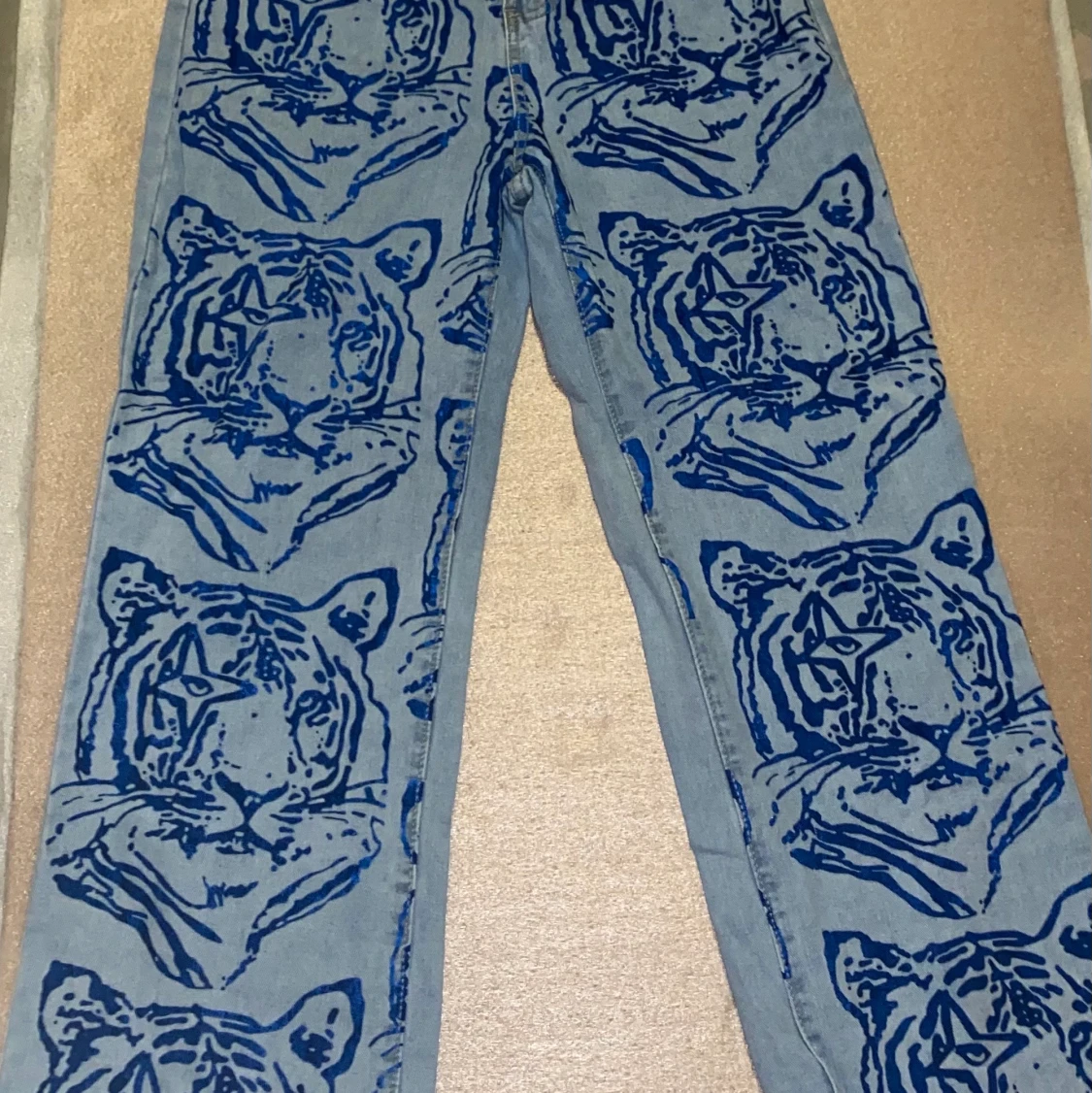 High waisted tiger jeans - 90