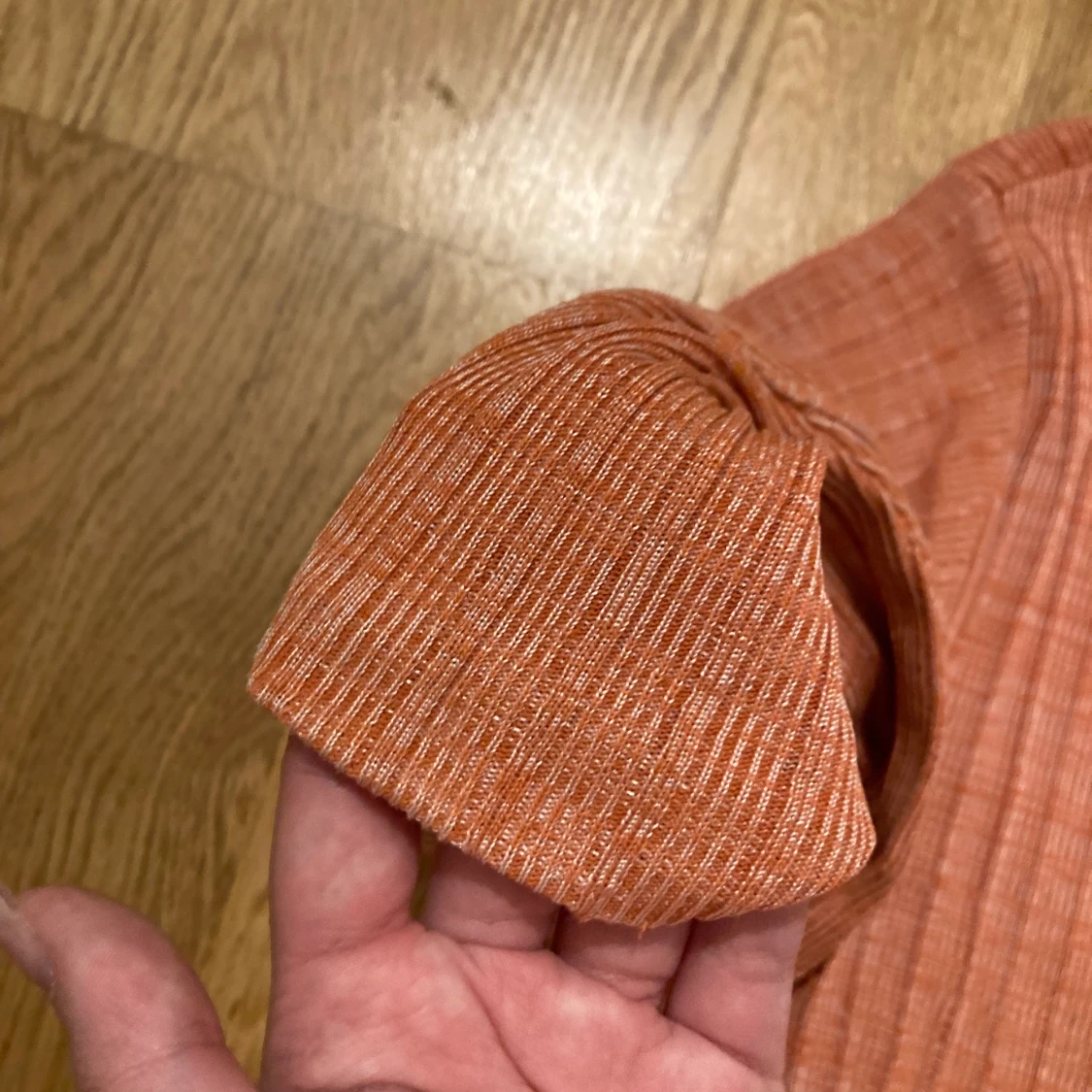 Ribbad långärmad polo - 90