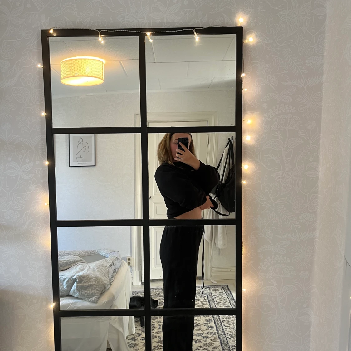 Svarta linnebyxor  - 90