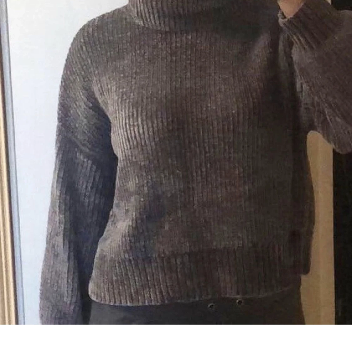 Grå stickad tröja - 90