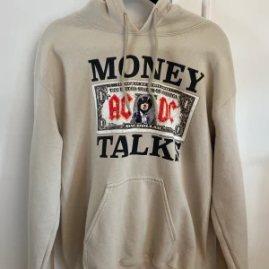 ac/dc hoodie  - Beige AC/DC hoodie i storlek s