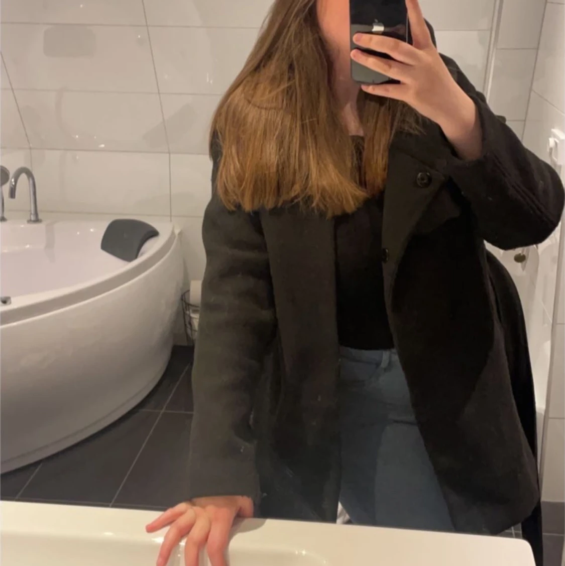 Svart Kappa/vinterkappa