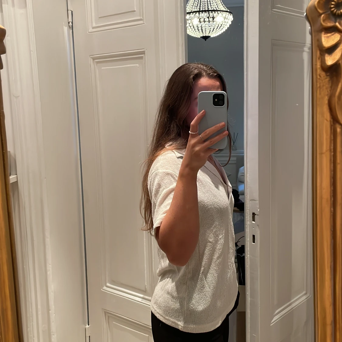 Vit topp med krage - 91