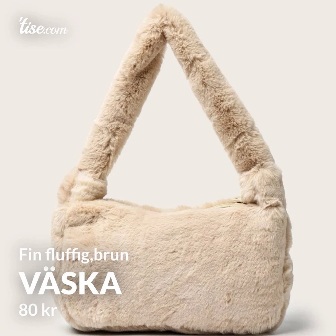 Fin brun fluffig väska