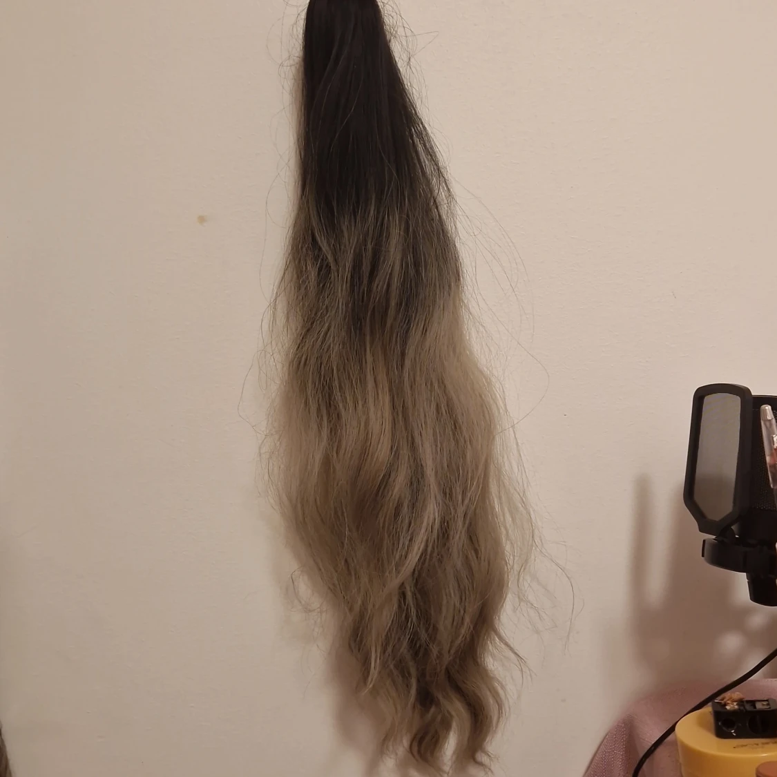 Ponytail ombre silver 55cm