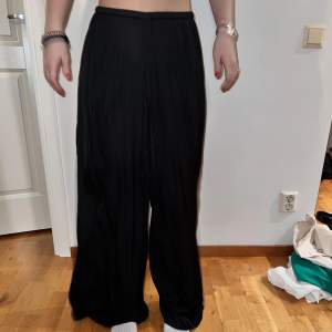 Svarta satinbyxor från Zara (långa) hon på bilden är 168cm