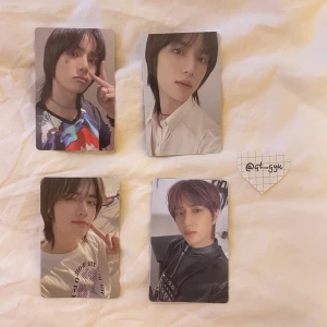 beomgyu photocards - alla kostar 90kr styck o frakt kostar 13kr. ❗️bara thursday’s child photocardet kvar❗️
