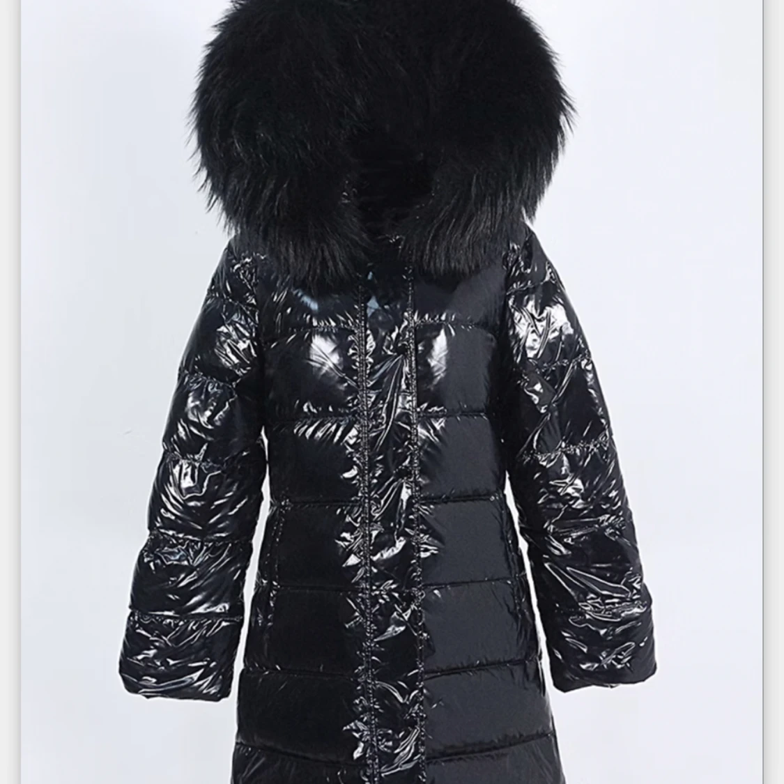 Glansig jacka svart - 90