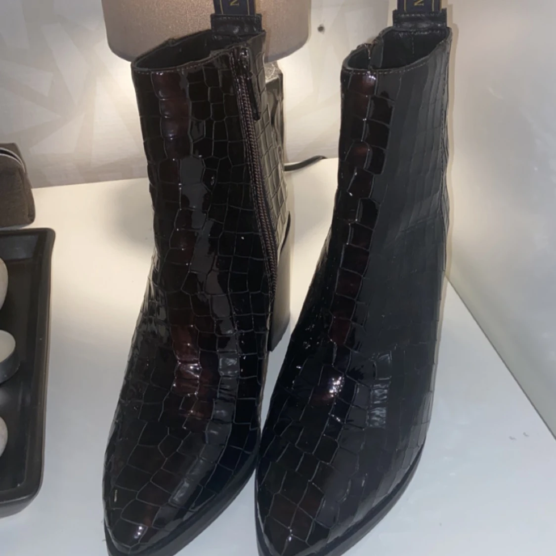 Novita Stövletter Svart Ormskinn - 90