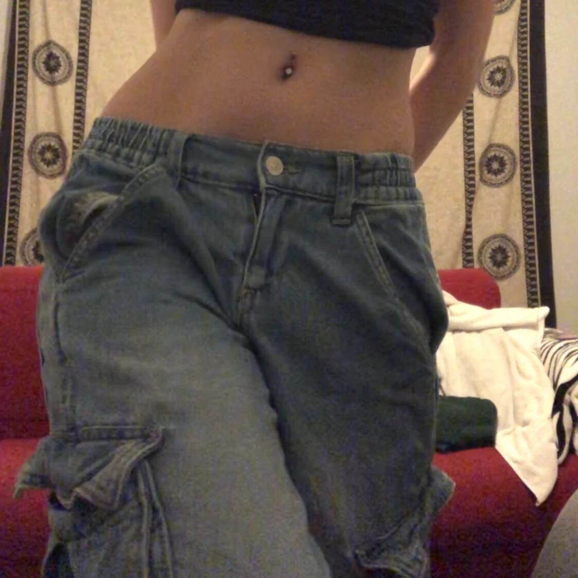 Lågmidjade Cargo byxor  - 91