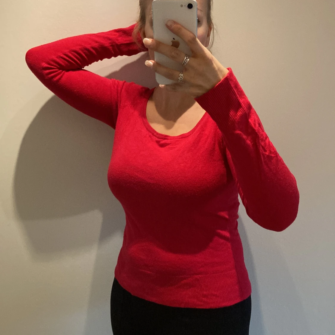 Julröd mysig tröja