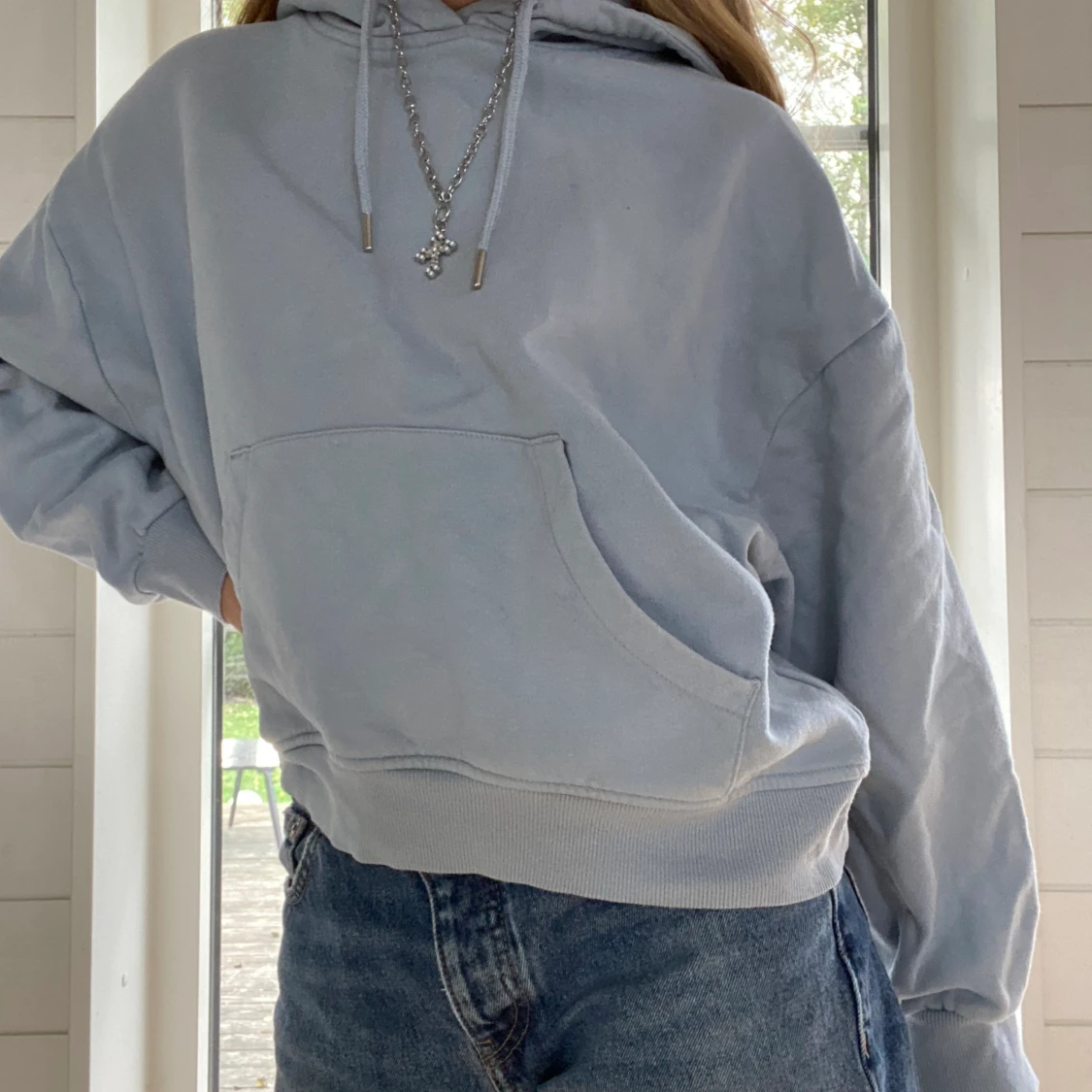 Blå hoodie från Lindex🤍 - 90