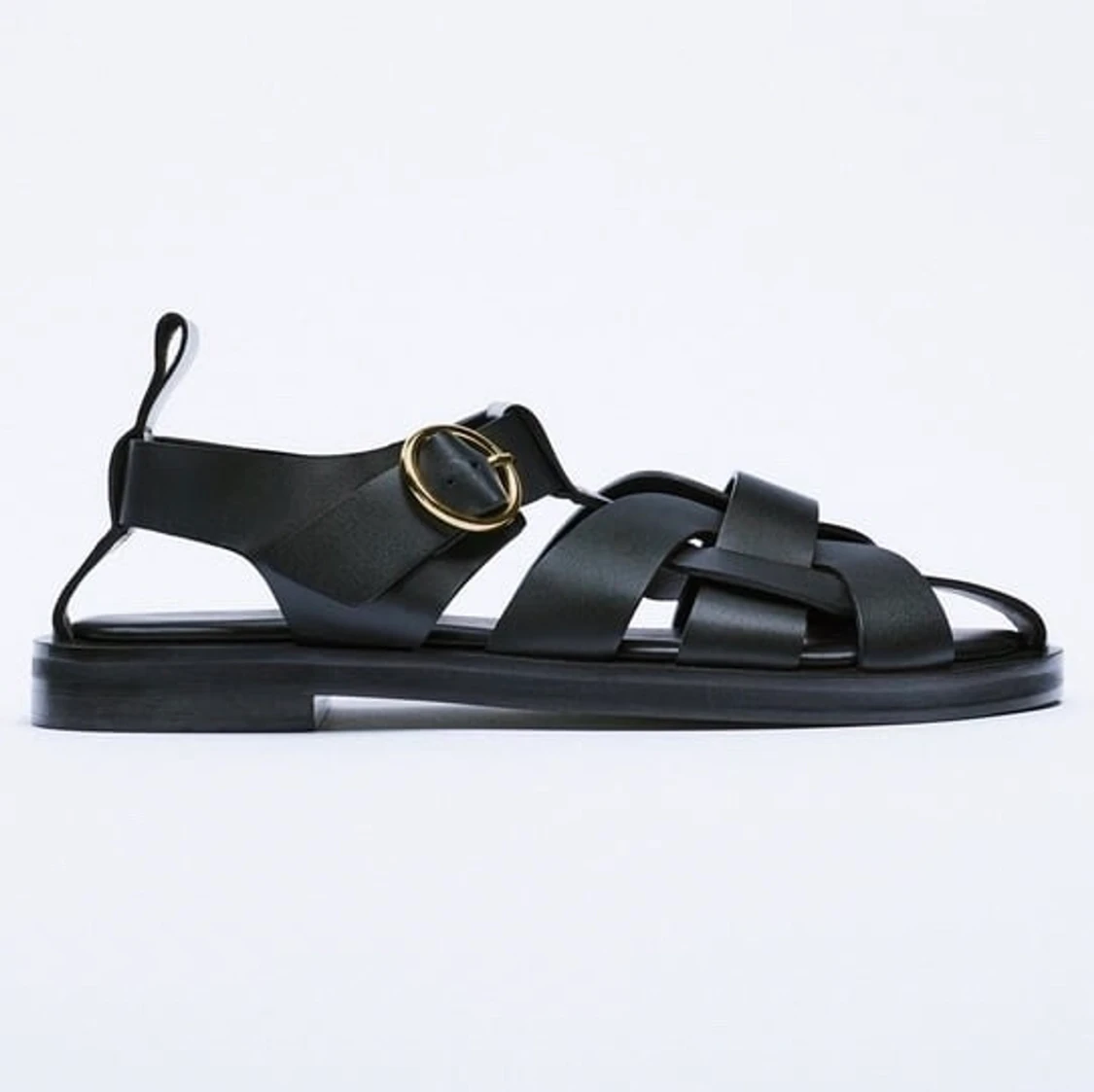 Leather cage sandals Zara