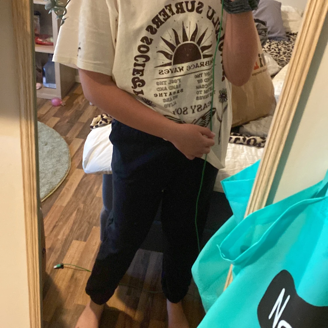 svarta mjukisbyxor - 91