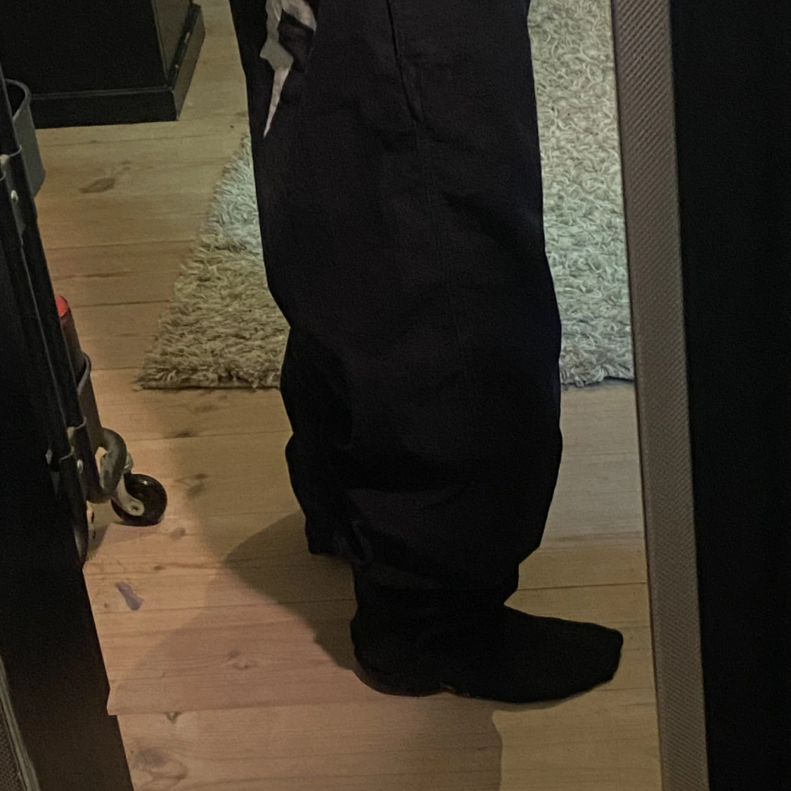 Svarta Manchester baggy byxor - 90