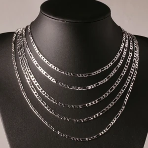 925 Silver  ( stämplat ) Halsband  - 4 mm bredd  Finns 18 , 20 , 22 och 24 tum kvar 