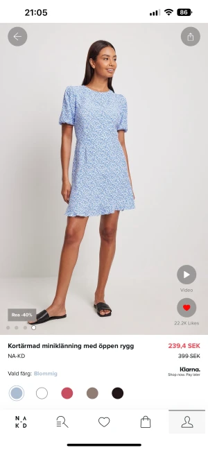 Nakd klänning  - Fin sommarklänning från nakd. Använd en gång så i nyskick. Storlek XS. 150kr❤️‍🔥