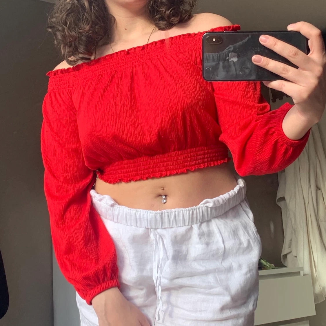 Röd offshoulder - 90