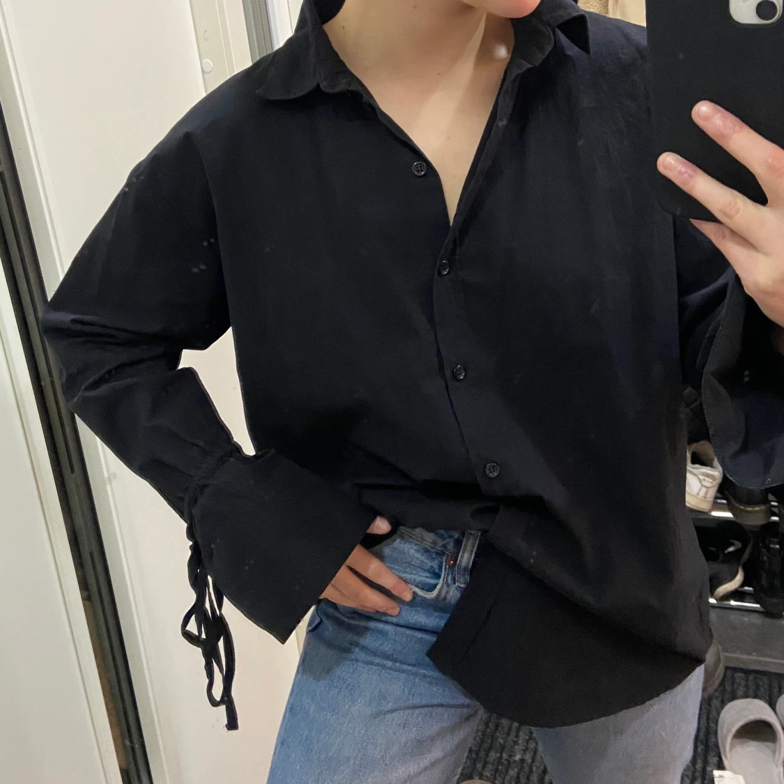 Skjorta med knytarm - 90