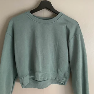 Grön tröja från ZARA, storlek S - Denna gröna tröjan med ett mjukt material inuti är från ZARA och är i storlek S. Använd ett fåtal gånger!